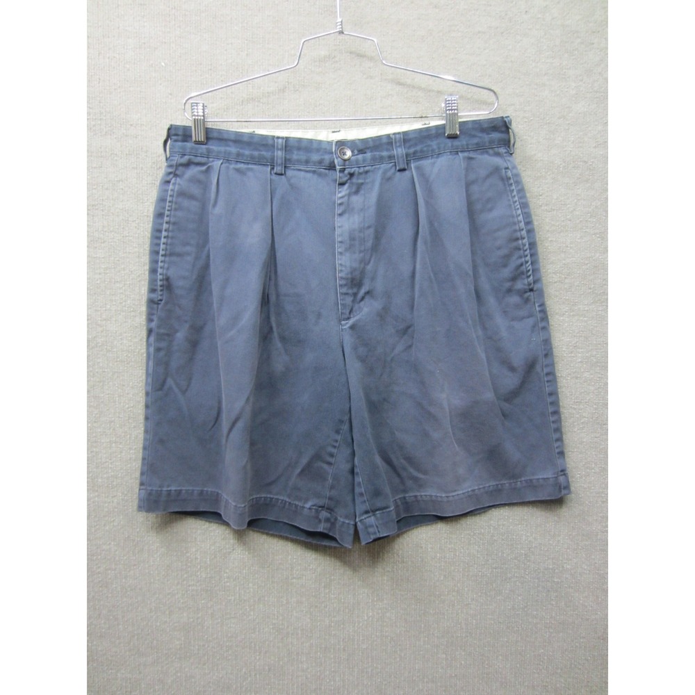 Polo Ralph Lauren Mens Navy Blue Pleated Chino Shorts 100% Cotton Size 36